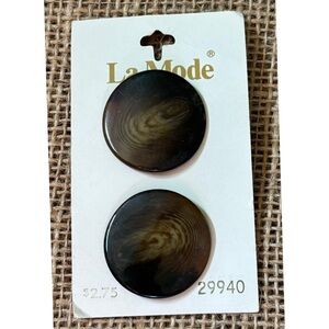Vintage La Mode Spain Brown Marbled Buttons Cottage Goblin Core Sewing Crafts